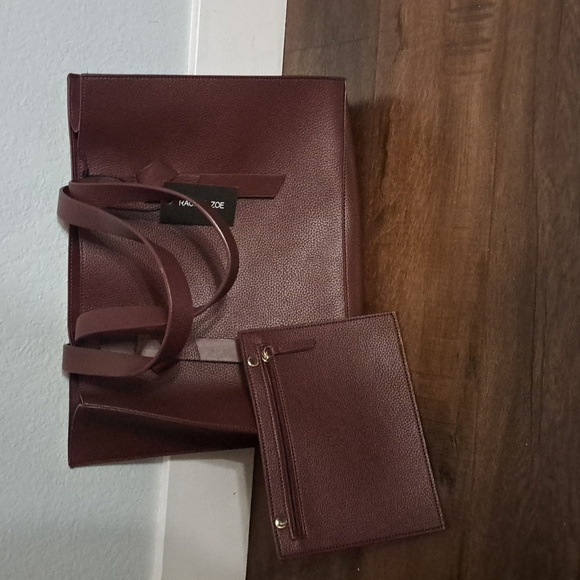 Rachel Zoe Burgundy Tote Bag VEGAN LEATHER WITH TAGS - Picture 7 of 13